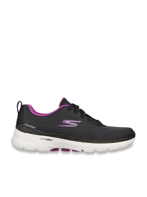Skechers Women's GO WALK 6 - SPRING H Black Walking Shoes