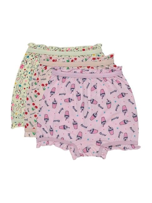 Bodycare Kids Multicolor Cotton Printed Bloomer (Assorted, Pack of 3)