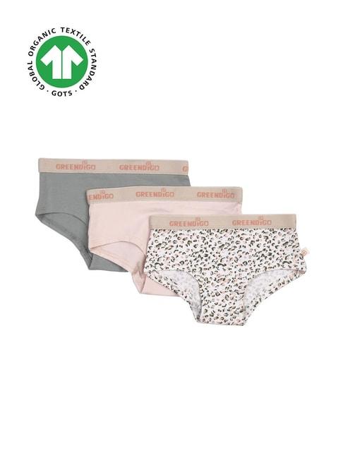 Greendigo Kids Multicolor Printed Panties (Pack Of 3)