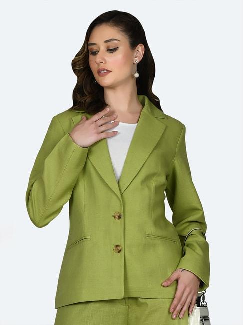 zink-london-olive-cotton-regular-fit-blazer