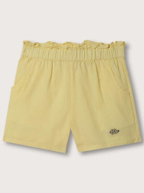Elle Kids Yellow Regular Fit Shorts