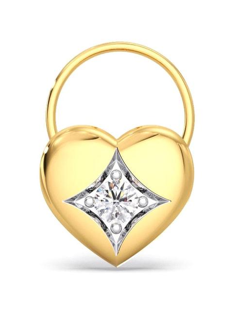 Candere by Kalyan Jewellers 18k Yellow Gold & Diamond Nosepin for Women