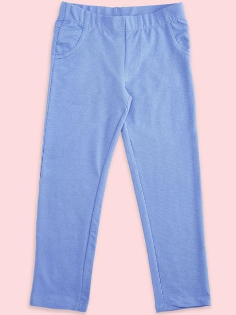 Pantaloons Junior Blue Cotton Regular Fit Trackpants