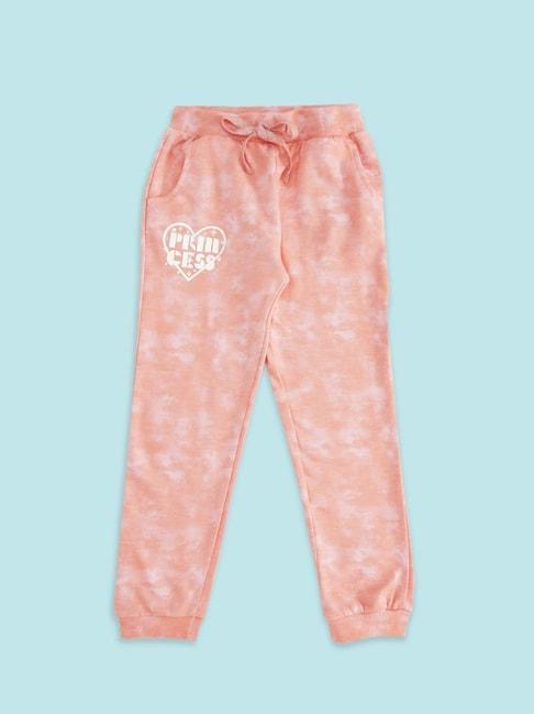 Pantaloons Junior Pink Cotton Over Dyed Trackpants