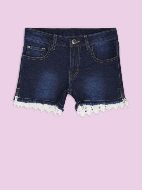 Pantaloons Junior Blue Cotton Regular Fit Shorts