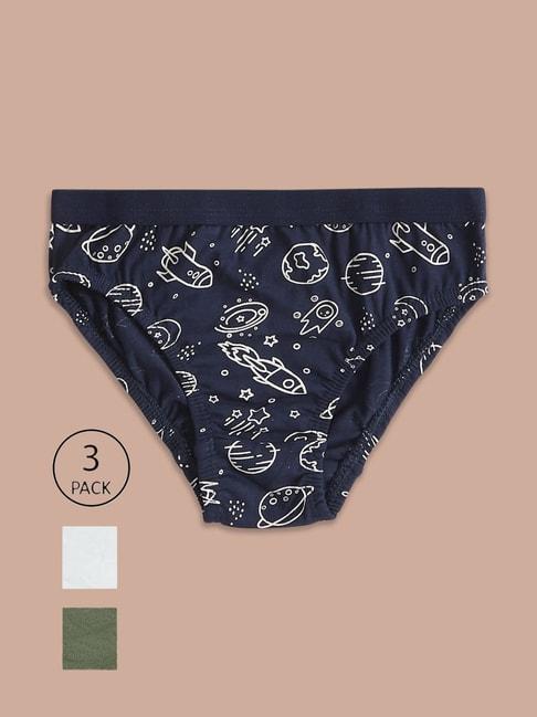 Pantaloons Junior Multicolor Cotton Printed Briefs (Pack of 3)