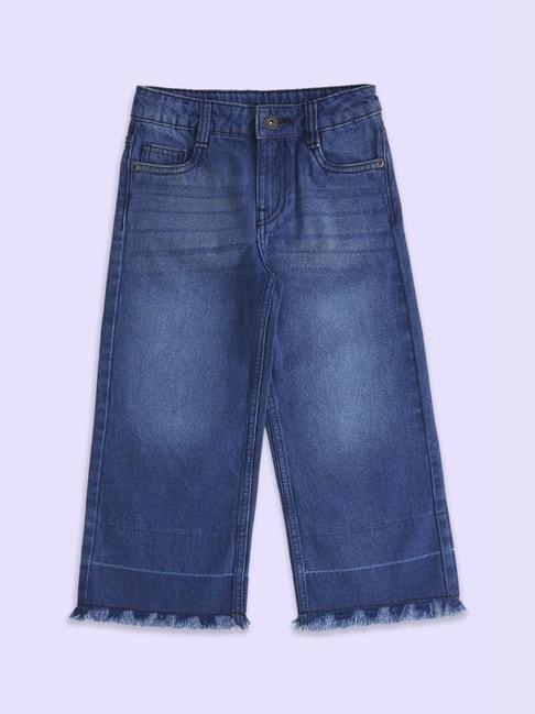 Pantaloons Junior Blue Cotton Regular Fit Jeans