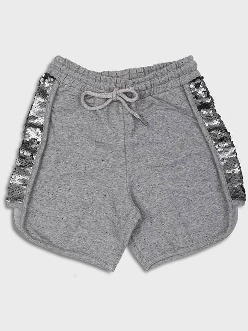 ZIAMA Kids Grey Embellished Shorts