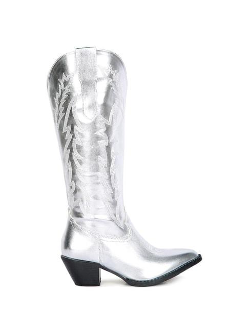 london-rag-women's-silver-cowboy-boots