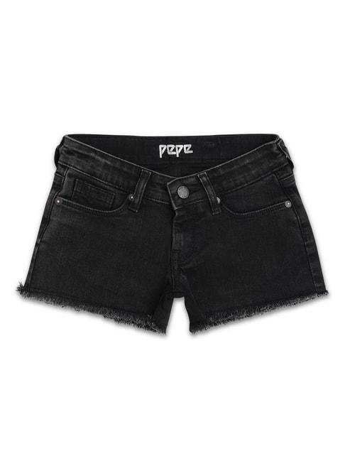 Pepe Jeans Kids Black Solid Shorts