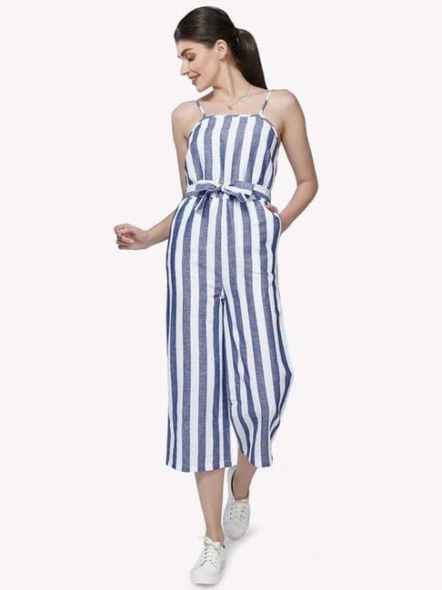 vastrado-blue-cotton-striped-jumpsuit
