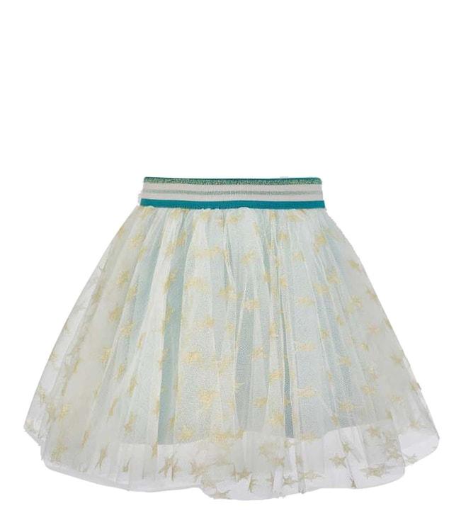 Choupette Kids Mint Embellished Regular Fit Baby Skirt