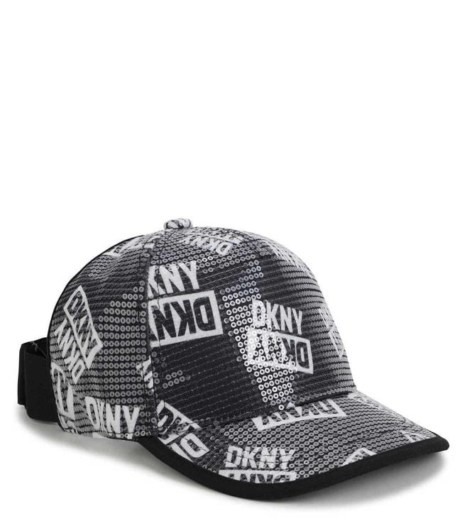 Dkny Kids Black & White Eyeshade Logo Baseball Cap (L)