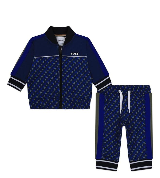 Boss Kids Navy Logo Regular Fit Sweatshirt & Joggers Set