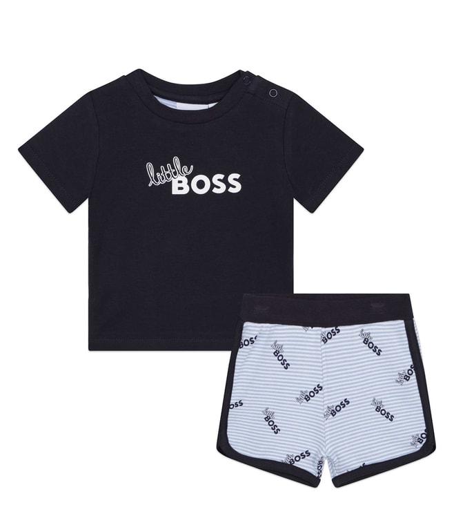 Boss Kids Black Logo Regular Fit T-Shirt & Shorts Set