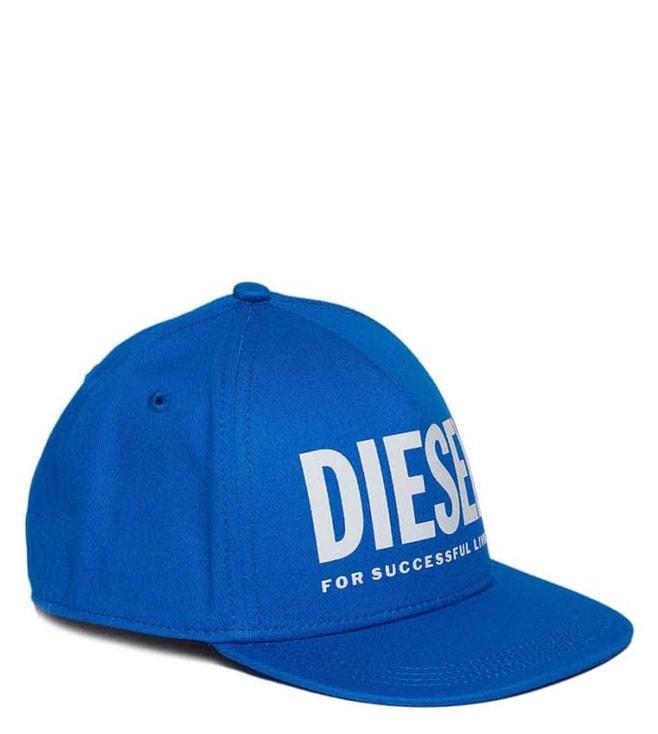 diesel-kids-blue-logo-fitted-baseball-cap-(13-16y)