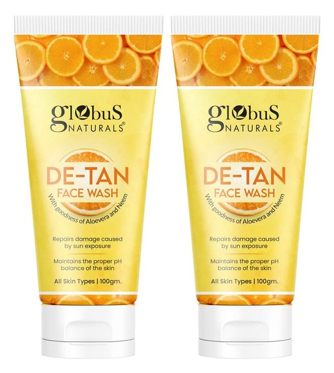 Globus Naturals De-Tan Face Wash - Pack of 2