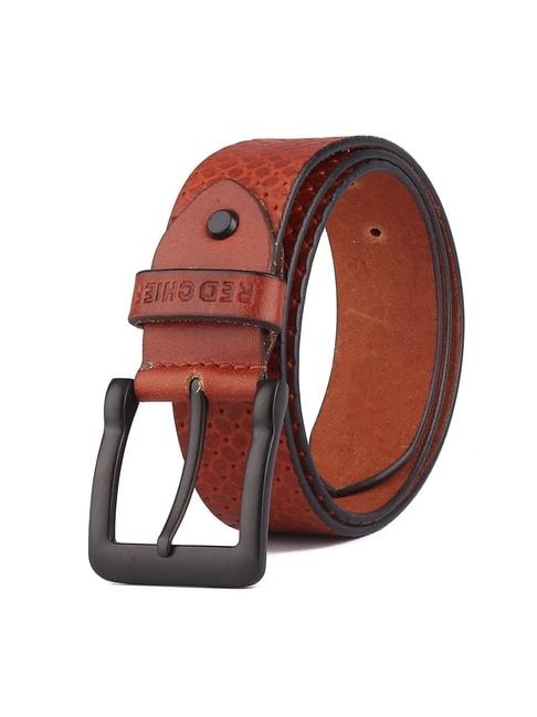 Red Chief Tan Leather Casual Belt for Men