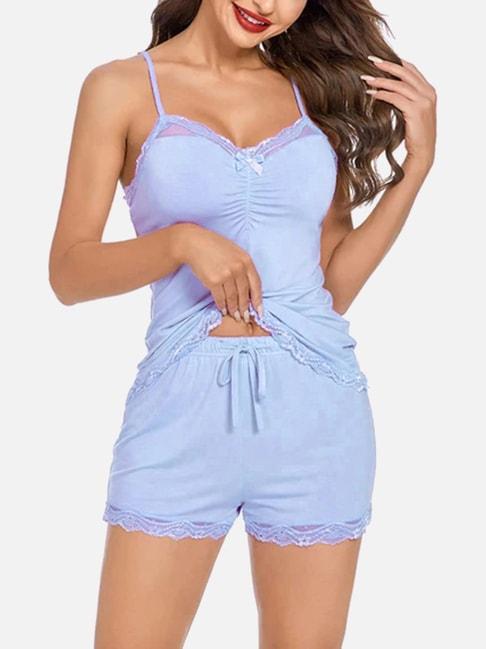 FIMS: Fashion is my Style Blue Lace Work Babydoll Set