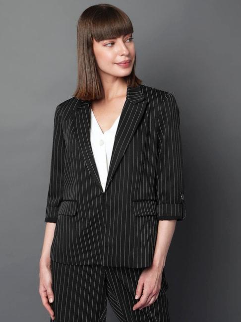Vero Moda Black & White Striped Blazer