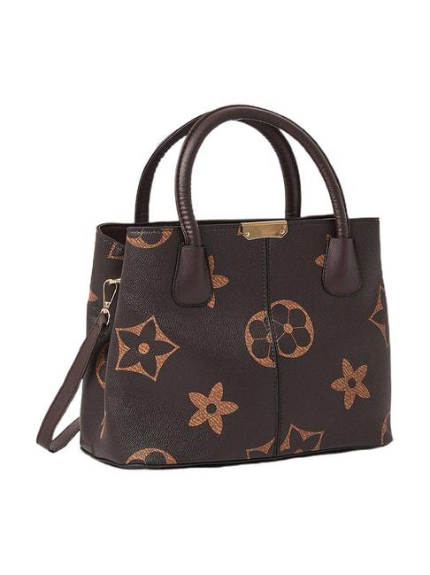 Styli Brown Printed Handbag