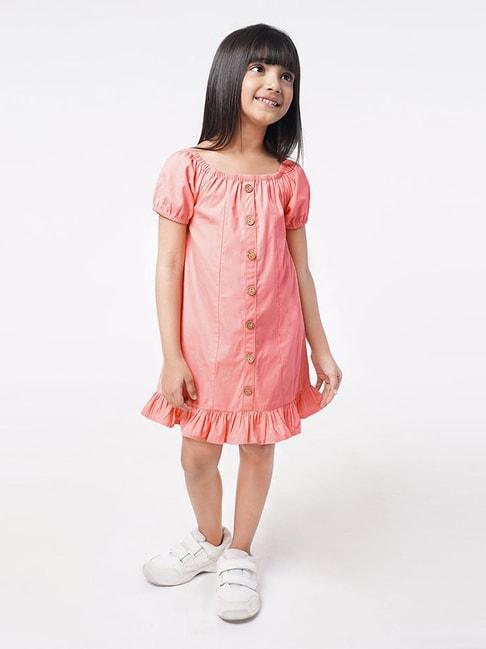 ed-a-mamma-kids-pink-cotton-regular-fit-dress