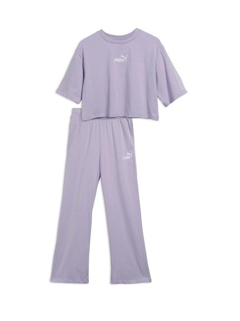 puma-kids-vivid-violet-cotton-logo-t-shirt-set