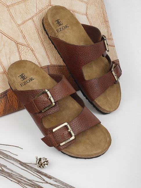 EZOK Men's Brown Casual Sandals