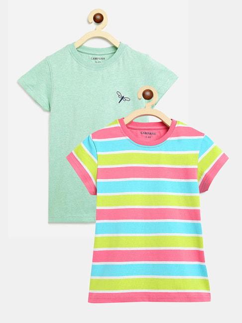 Campana Kids Multicolor Striped Top (Pack Of 2)