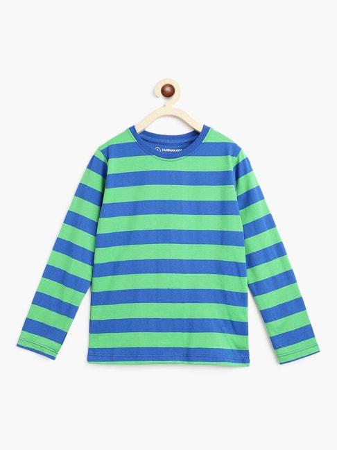 campana-kids-royal-blue-&-green-striped-full-sleeves-t-shirt