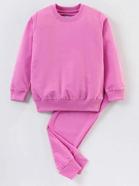 nite-flite-kids-pink-cotton-regular-fit-full-sleeves-sweatshirt-set