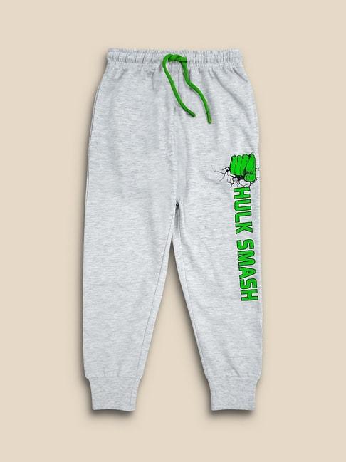 kidsville-grey-&-green-printed-hulk-joggers