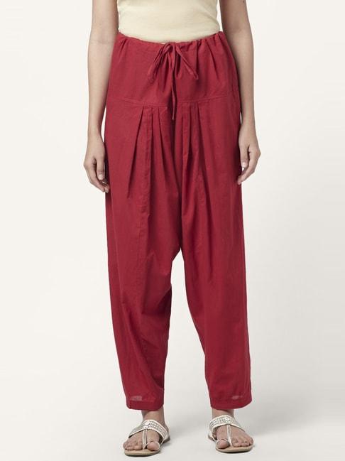 rangmanch-by-pantaloons-red-cotton-regular-fit-salwar