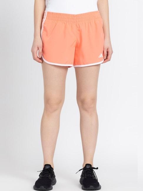 adidas Orange Striped Running Shorts