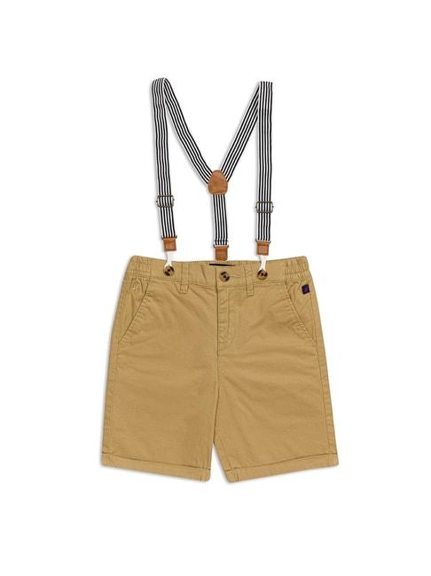 H by Hamleys Kids Khaki Solid Shorts with Suspender