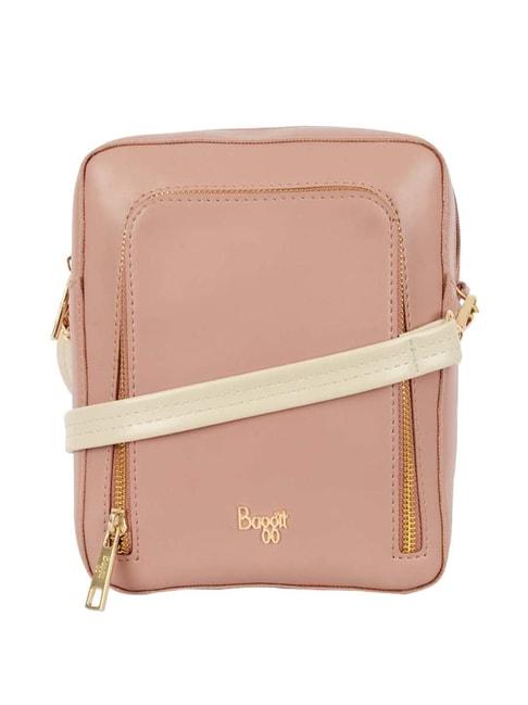 baggit-pink-solid-small-convertible-backpack