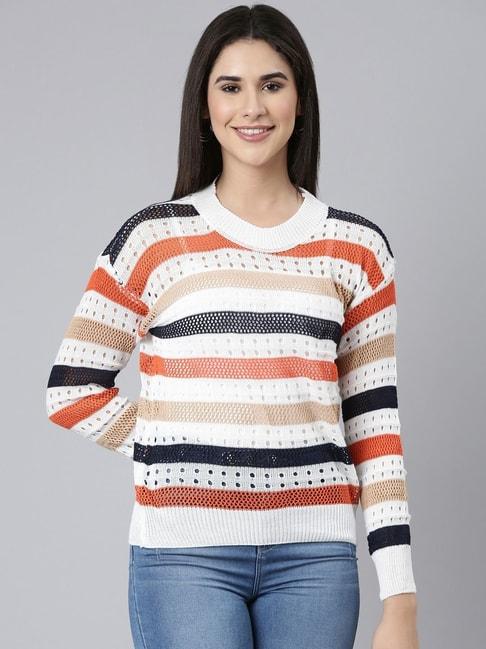 SHOWOFF Multicolored Striped Top