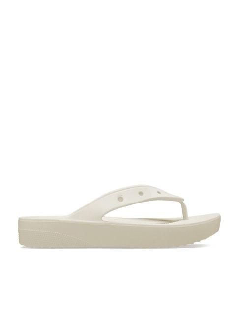 crocs-women's-classic-off-white-flip-flops