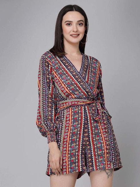 Style Quotient Multicolored Printed Playsuit