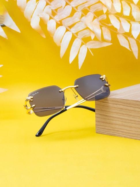 Ted Smith Grey Wayfarer UV Protection Unisex Sunglasses