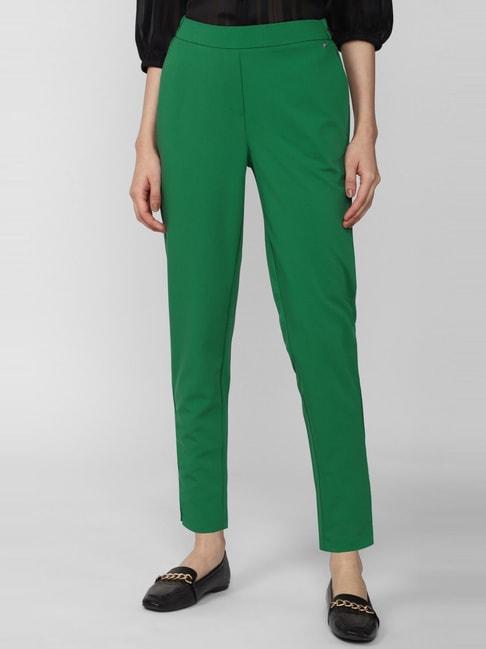 van-heusen-green-mid-rise-trousers