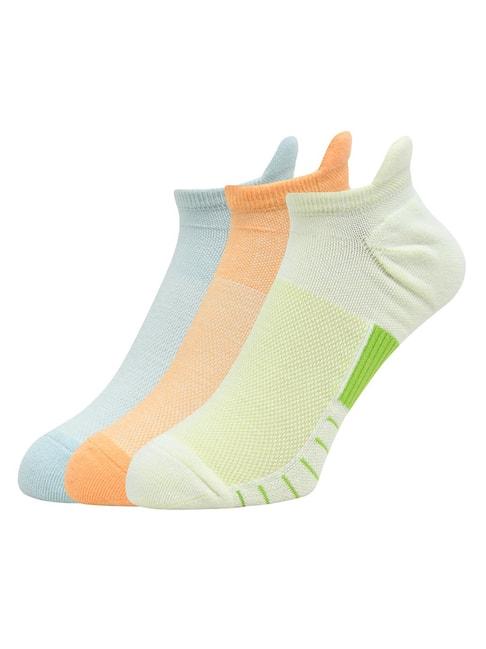 BALENZIA Multicolor Athletic Cushioned Lowcut Ankle Sports Socks - Pack of 3
