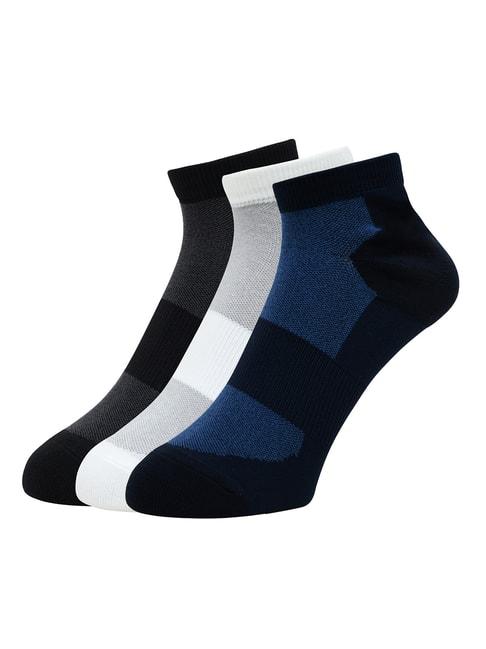 BALENZIA Multicolor Athletic Cushioned High Ankle Sports Socks - Pack of 3