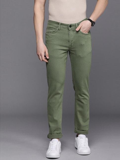 Allen Solly Jeans Olive Skinny Fit Jeans