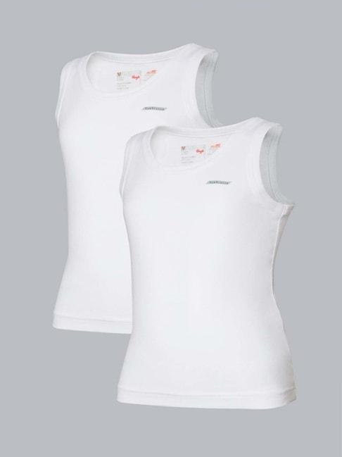 Van Heusen Regular Fit Anti Bacterial Colour Fresh Vest - Pack of 2 - White
