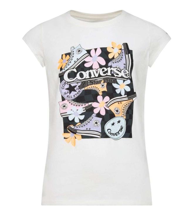 Converse Kids White Graphic Regular Fit T-Shirt