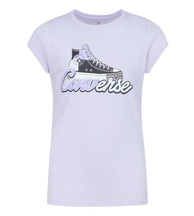 Converse Kids Vapor Violet Printed Regular Fit T-Shirt