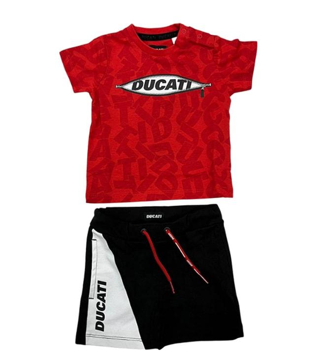 Ducati Kids Multi Logo Fitted Fit T-Shirt & Shorts