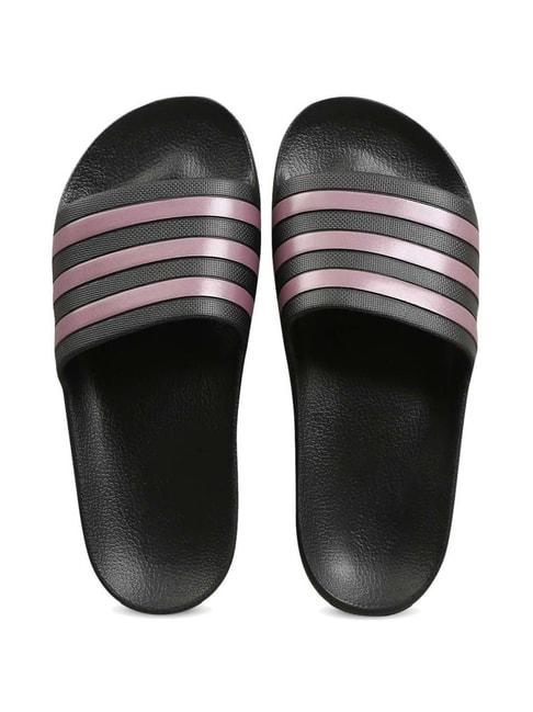 adidas-women's-adilette-aqua-black-slides