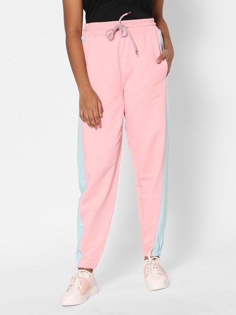 teentrums-girls-pink-solid-trackpants